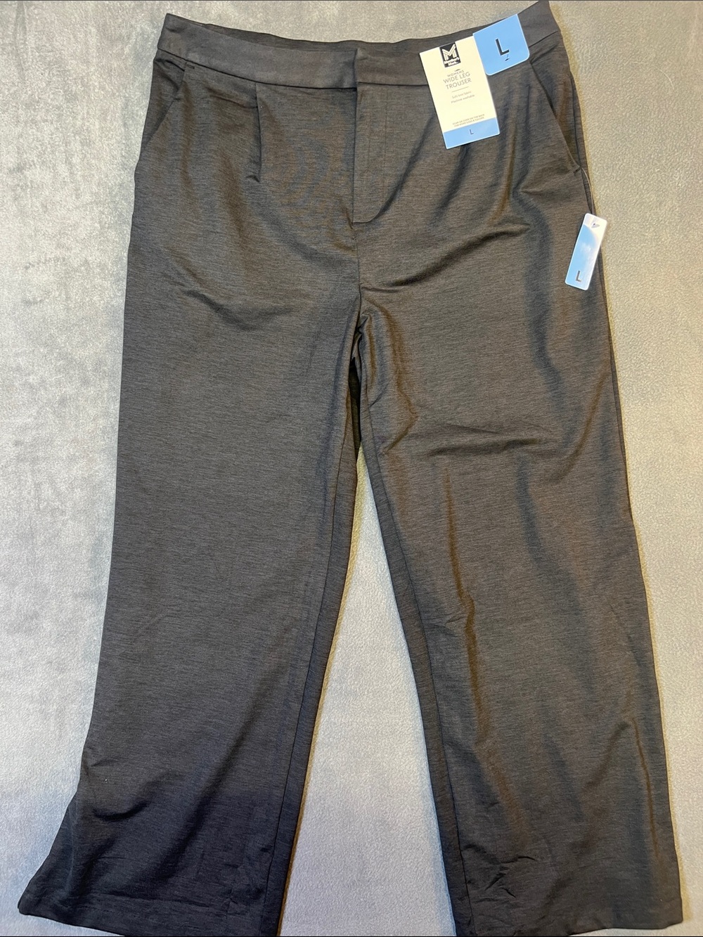 Modern Straight-Leg Pull-On Trousers - Charcoal Gray